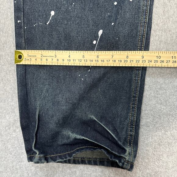 Switch Remarkable Slim Straight Jeans Mens 42/32 Denim Distressed Stonewashed - Picture 8 of 8